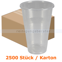 Trinkbecher transparent Kunststoffbecher 0,3 L 2500 Stück
