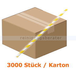 Trinkhalme NatureStar BIO Papier gelb-weiß 3000 Stück