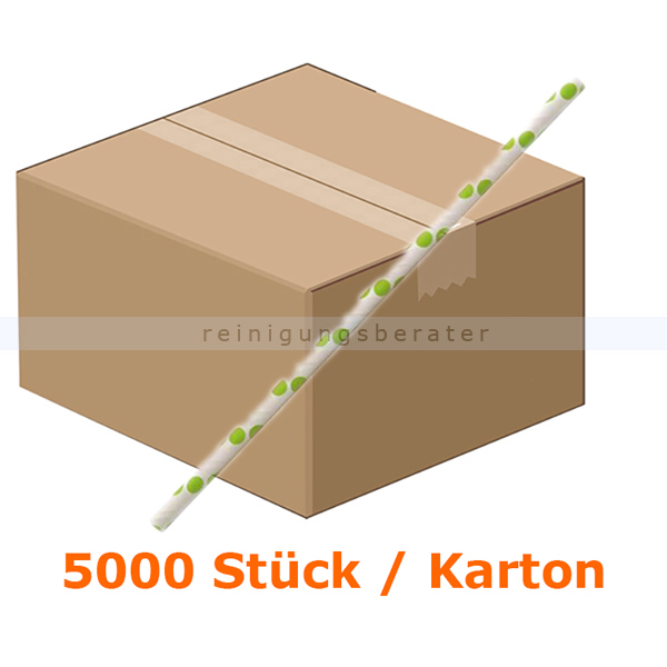 Trinkhalme NatureStar BIO Papier grün-weiß 5000 Stück