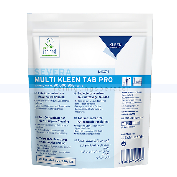 Universalreiniger Kleen Purgatis Severa Kleen Tab Pro