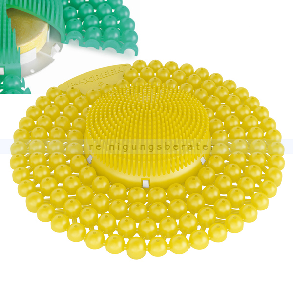 Urinalsieb P-Screen Urinaleinlage mit Kern gelb Citrus Mango