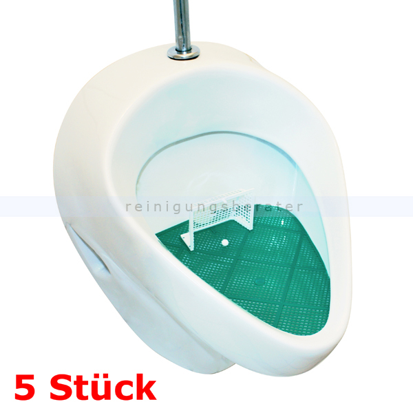 5 Stück YUEKUN Fußball WC Reiniger für Herren Urinalsieb Geruchsentferner Frisch Fußball-Tor-Stil Urinal-Filtermatte 
