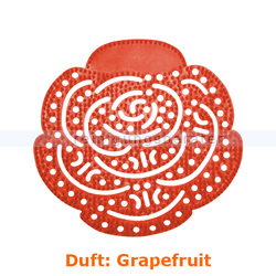 Urinalsieb, Urinaleinlage Flower hellrot, Duft Grapefruit