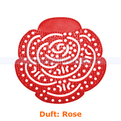Urinalsieb, Urinaleinlage Flower rot, Duft Rose