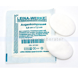 Verbandkompressen Leina Augenkompresse 5,6 x 7,2 cm 1 Sück