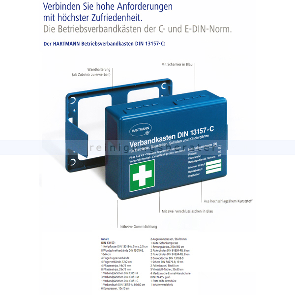 Erste-Hilfe-Kasten klein DIN 13157 Stahl