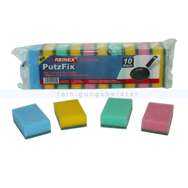 Vliesschwamm Reinex Topfkratzer PutzFix Schwamm 10er