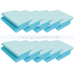 Vliesschwamm Sito Topfreiniger blau weiß 10er Pack