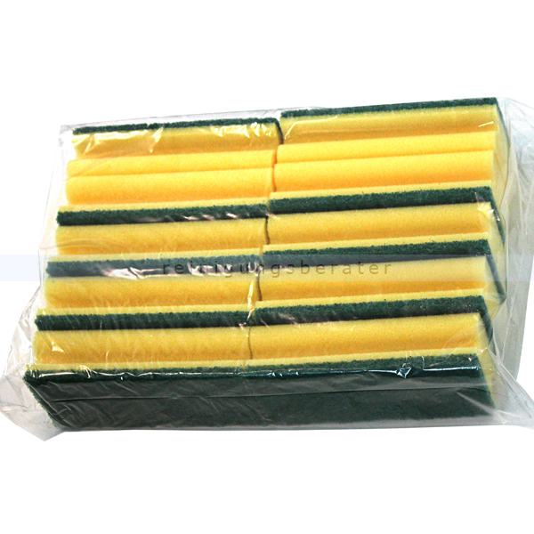 Küchenschwamm Vliesschwamm Sito Topfreiniger gelb-schwarz 10er Pack Topfschwamm 