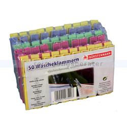Wäscheklammer mehrfarbig aus Kunststoff, 50 Stück