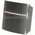 Wandbriefkasten mit LED Beleuchtung Edelstahl Silber Grau