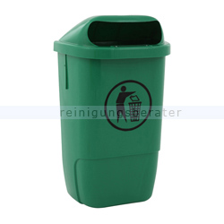 Wandmülleimer aus Kunststoff Außenbehälter grün 50 L