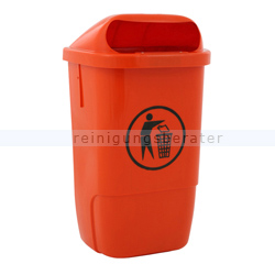Wandmülleimer aus Kunststoff Außenbehälter orange 50 L
