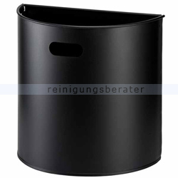 Wandmülleimer Orgavente MILUNA Stahl schwarz 20 L