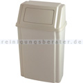 Wandmülleimer Rubbermaid Profile mit Pushdeckel beige 57 L