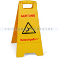 Warnschild Mopptex Hinweisschild Achtung Rutschgefahr gelb