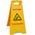 Zusatzbild Warnschild Mopptex Hinweisschild Achtung Rutschgefahr gelb
