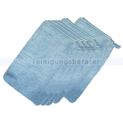 Waschhandschuhe Abstaubhandschuh Elegant blau