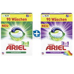 Waschmitteltabs P&G Ariel 3 in 1 Pods Geltabs 180 WL im Set