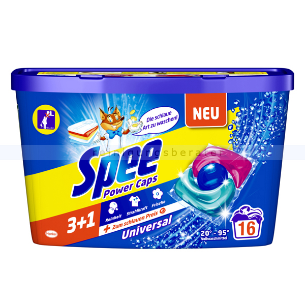 Waschmitteltabs Spee Power Caps Universal 16 WL 208 g