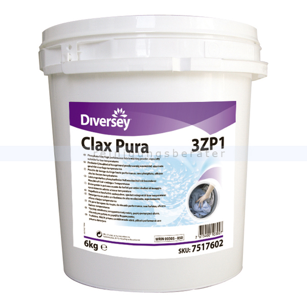 Waschpulver Diversey Clax Pura 3Zp1 6 Kg W170 6 kg