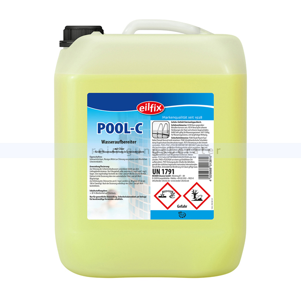 Wasserdesinfektion Becker Chemie Eilfix Chlor Flüssig 30 L