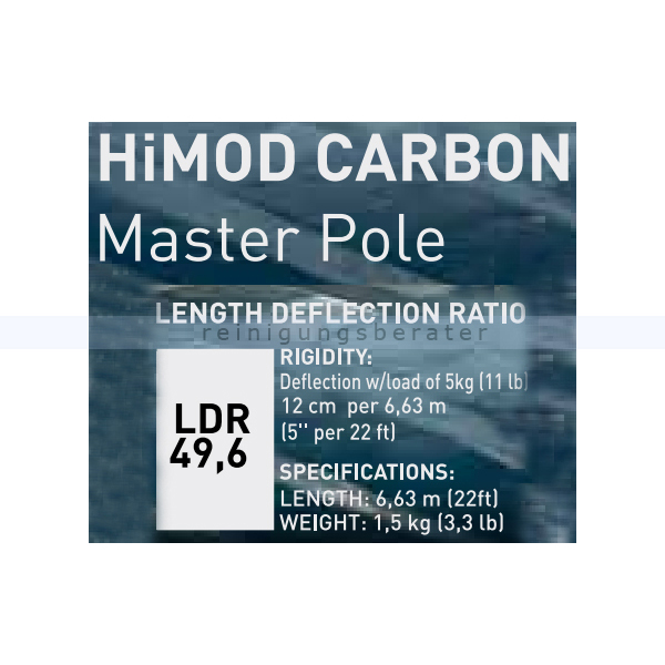 Unger HiFlo nLite Connect Glasfaser Masterstange GF45G 4,5 m Wasserstange Stange 