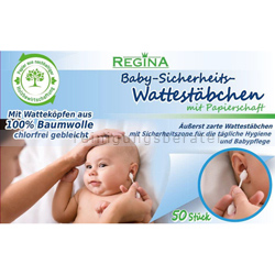 Wattestäbchen Reinex Regina Baby Sicherheits Stäbchen 50er