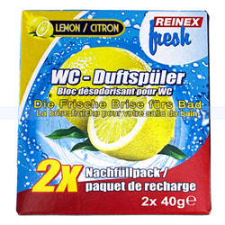 WC-Duftspüler Reinex FRESH Nachfüller 2 x 40 g Lemon