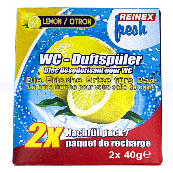 WC-Duftspüler Reinex FRESH Nachfüller 2 x 40 g Lemon