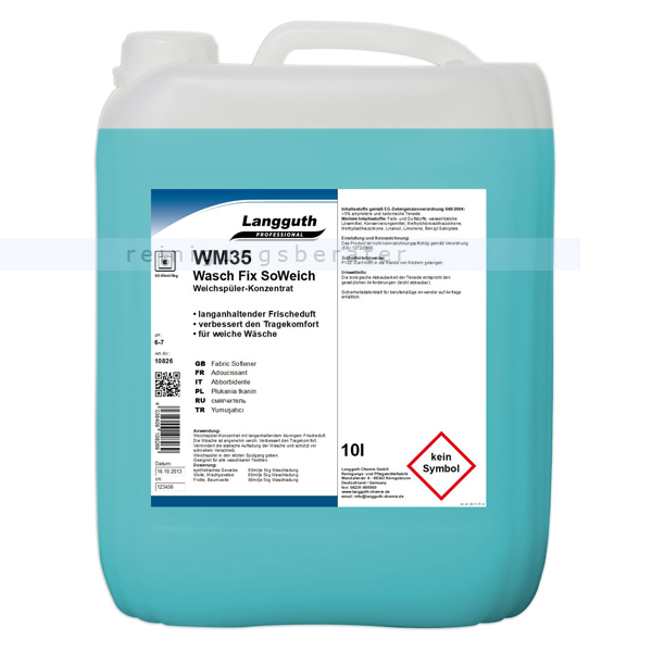 Weichspüler Langguth WM35 SoWeich 10 L