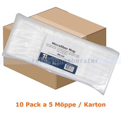 Wischmop Abena Microfasermop Standard Mopp weiß 40 cm Karton