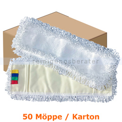 Wischmop MopKnight Mikrofaser Schlinge 40 cm weiß Karton