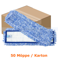 Wischmop MopKnight Tritex Klett Mop weiß blau 30 cm Karton