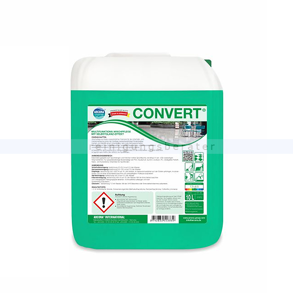 Wischpflege Arcora Convert 10 L mit Selbstglanz-Effekt