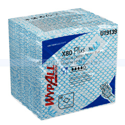 Wischtuch Kimberly Clark WypAll X80 Plus blau 33,5 x 35,5 cm